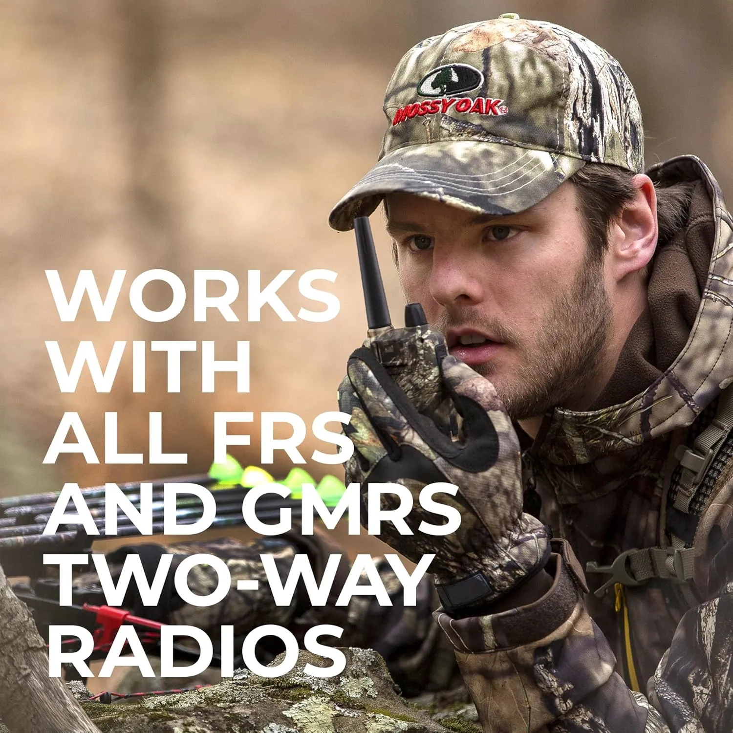 Midland GXT1050VP4 Walkie Talkies Long Range - Two-Way Radio with Rechargeable Batteries - Handheld GMRS 50 Channel Radio - Mossy Oak Camo – Combo 2 Pack