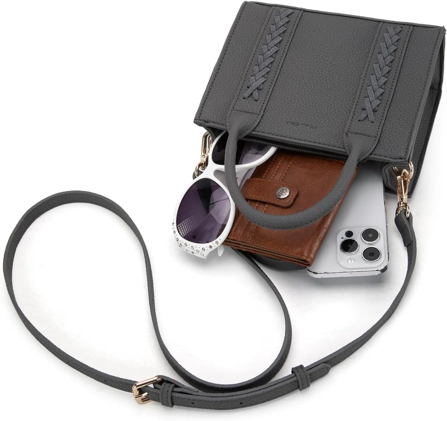 Milan Chiva Mini Satchel Purse for Women Cute Small Handbag Elegant Top Handle Purse with Adjustable Strap