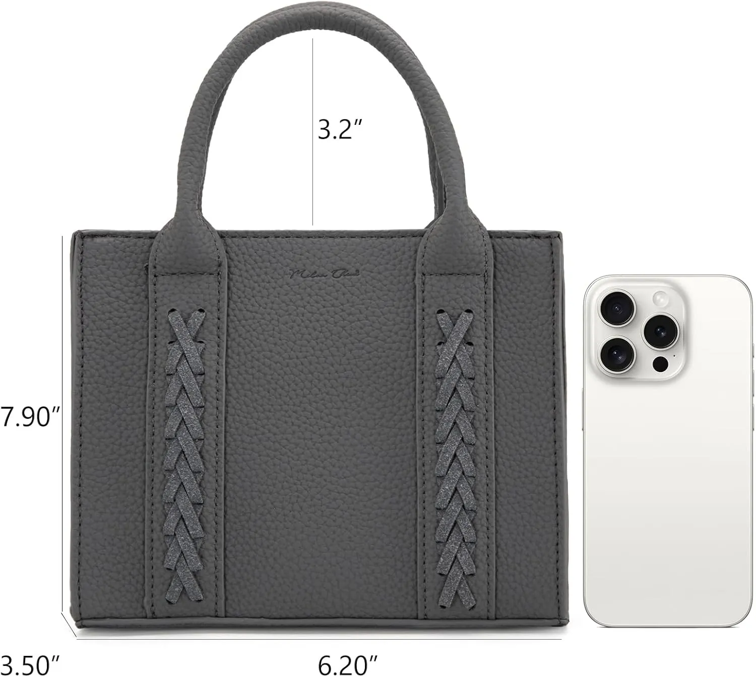 Milan Chiva Mini Satchel Purse for Women Cute Small Handbag Elegant Top Handle Purse with Adjustable Strap
