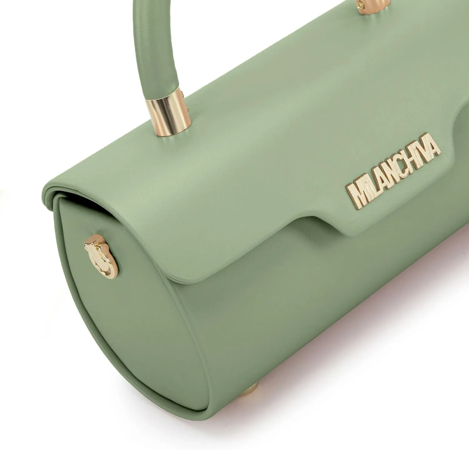 Milan Chiva Small Bags for Women Designer Mini Top Handle Purse Cute Handbags Barrel Shape Purse