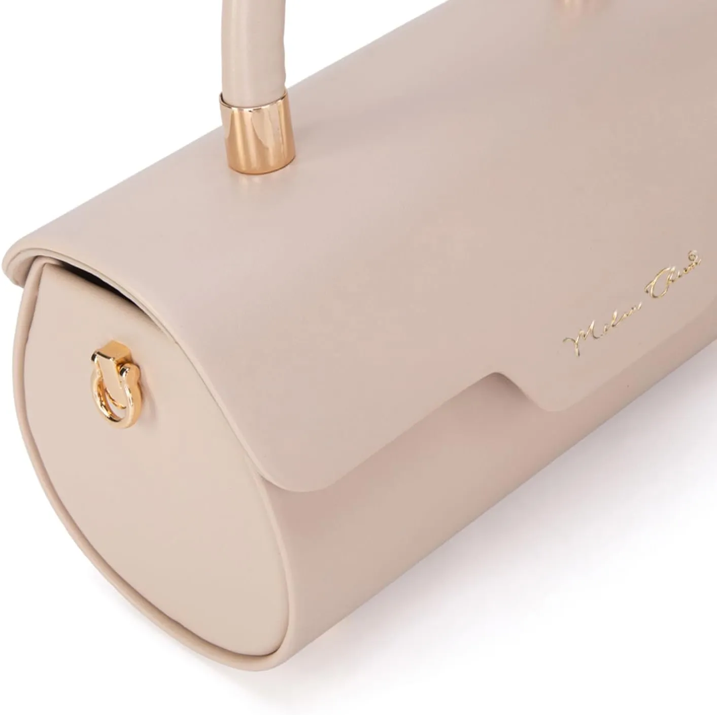 Milan Chiva Small Bags for Women Designer Mini Top Handle Purse Cute Handbags Barrel Shape Purse