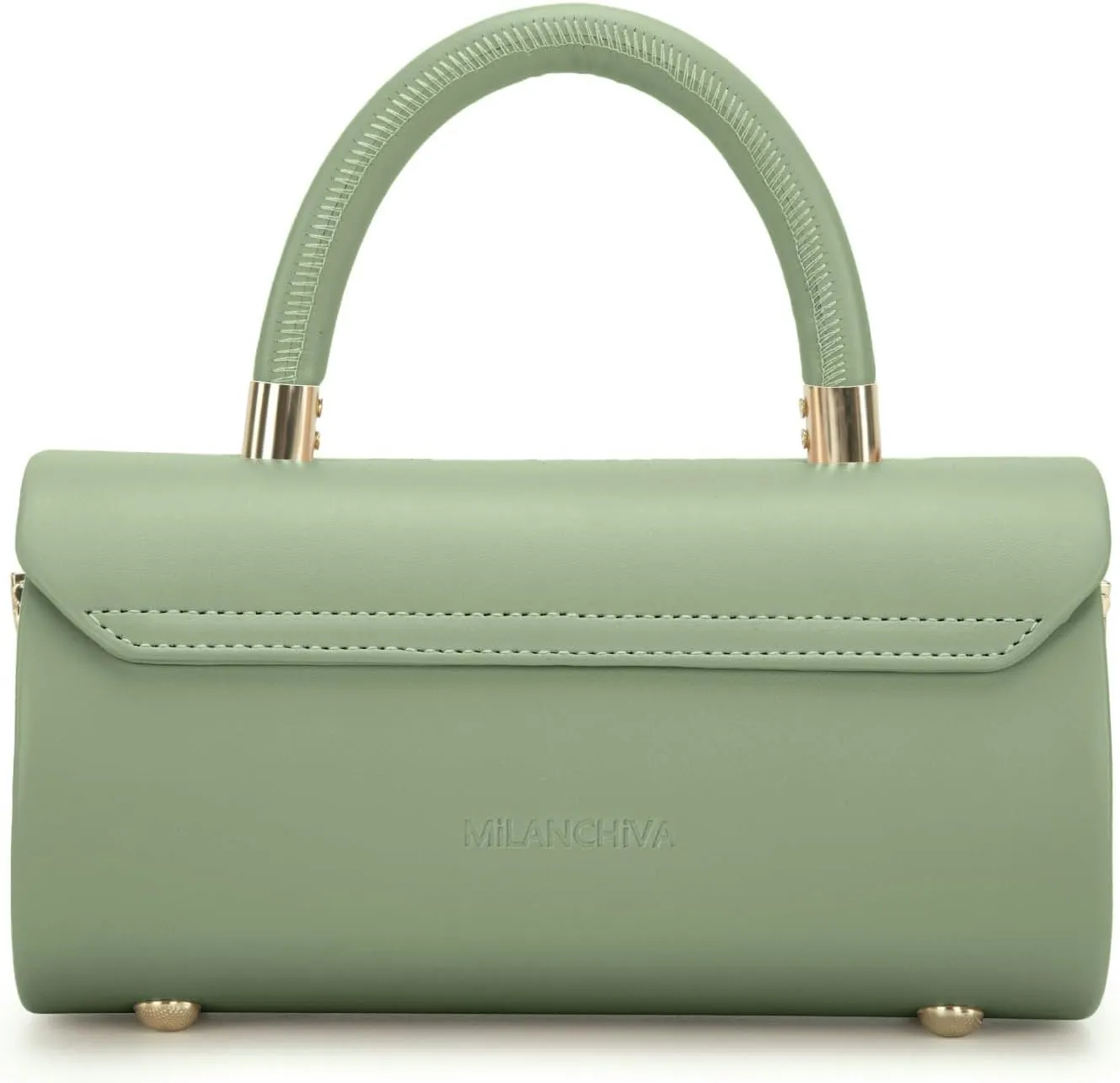 Milan Chiva Small Bags for Women Designer Mini Top Handle Purse Cute Handbags Barrel Shape Purse