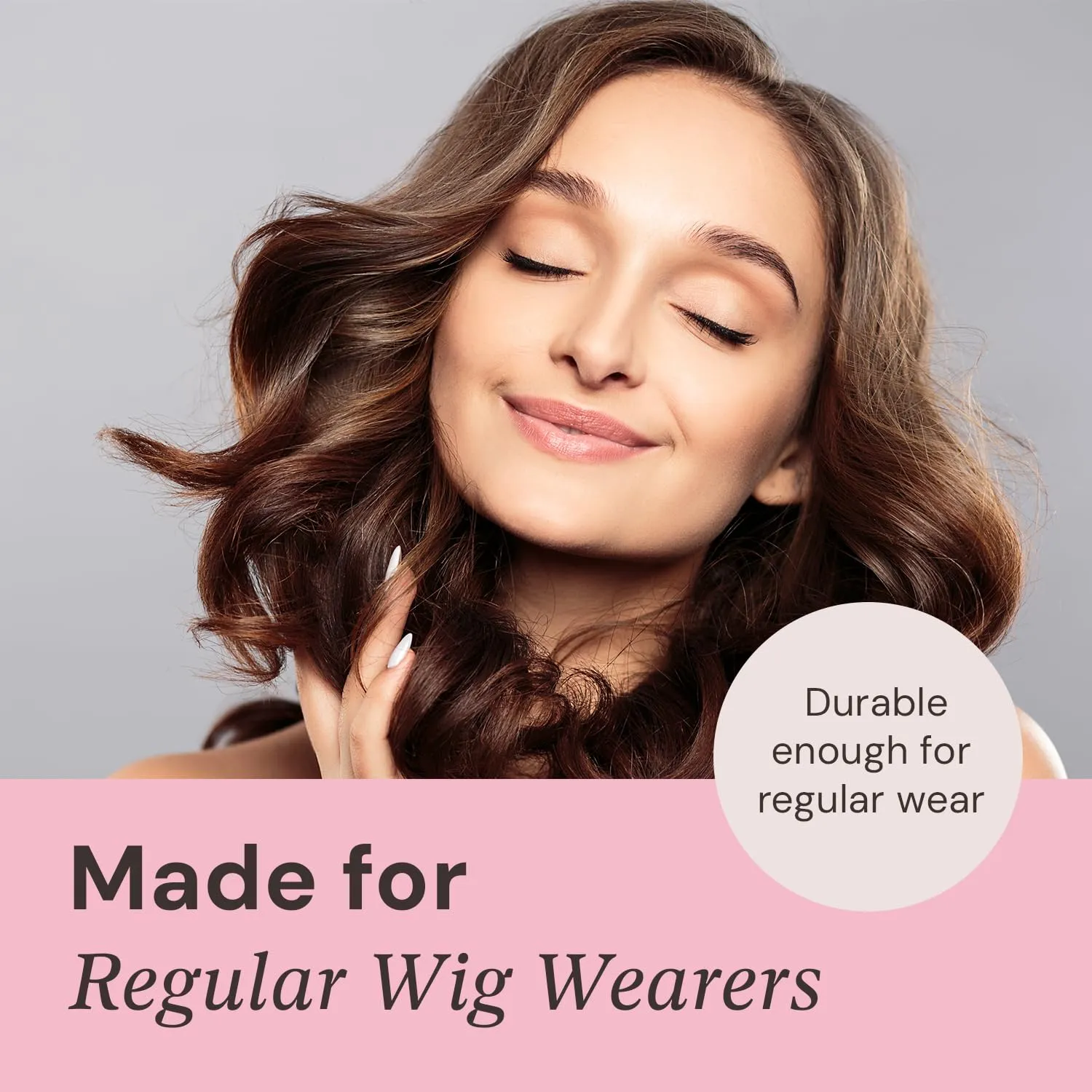 MILANO COLLECTION WiGrip Comfort Band with 9 Pack Nylon Wig Cap Liners Combo, Non-Slip Velvet Wig Grip Band & 9 Elastic Caps, Adjustable, One Size Fits All, Black