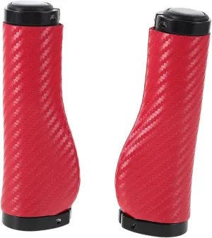 Milisten 1 Pair Slip PU Leather Bike Handlebar Grips Shock Absorbing Hand Sewn Covers for Enhanced Grip Security and Smooth Riding Comfort Mountain Biking Adventures