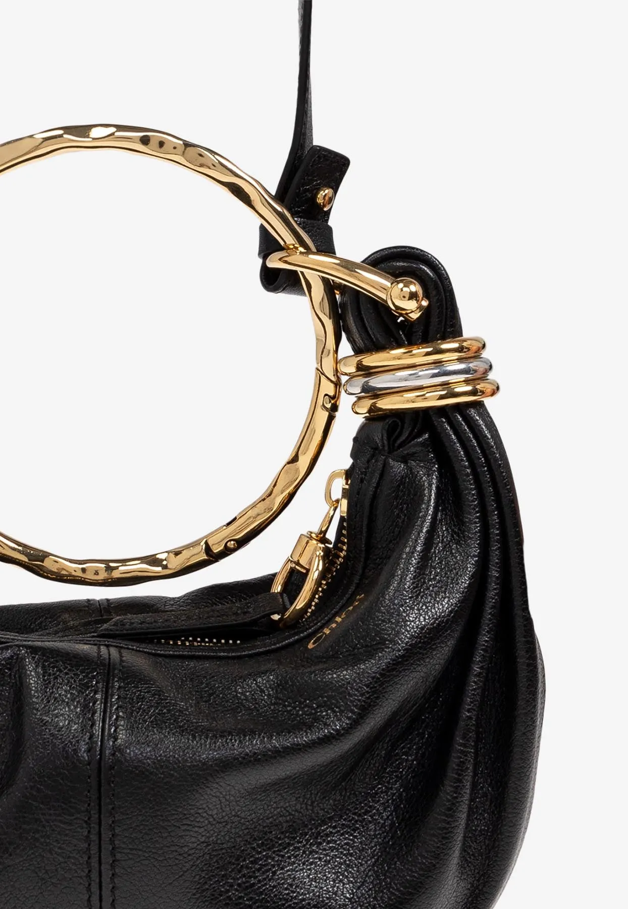 Mini Bracelet Leather Hobo Bag