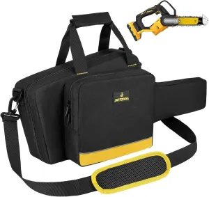 Mini Chainsaw Case Compatible with DEWALT 20V MAX Pruning 8-inch (DCCS623B),Waterproof Chainsaw Storage Bag Fits for BITOON & RYOBI Brushless 6In 8In Cordless Power Chainsaw&Accessories (Bag Only)