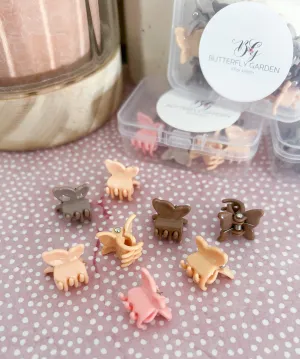 Mini Claw Clip gift set - Neutral Butterflies