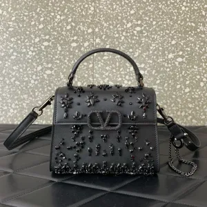 Mini Gravani Vsling Bag 19cm With Sparkling Embroidery