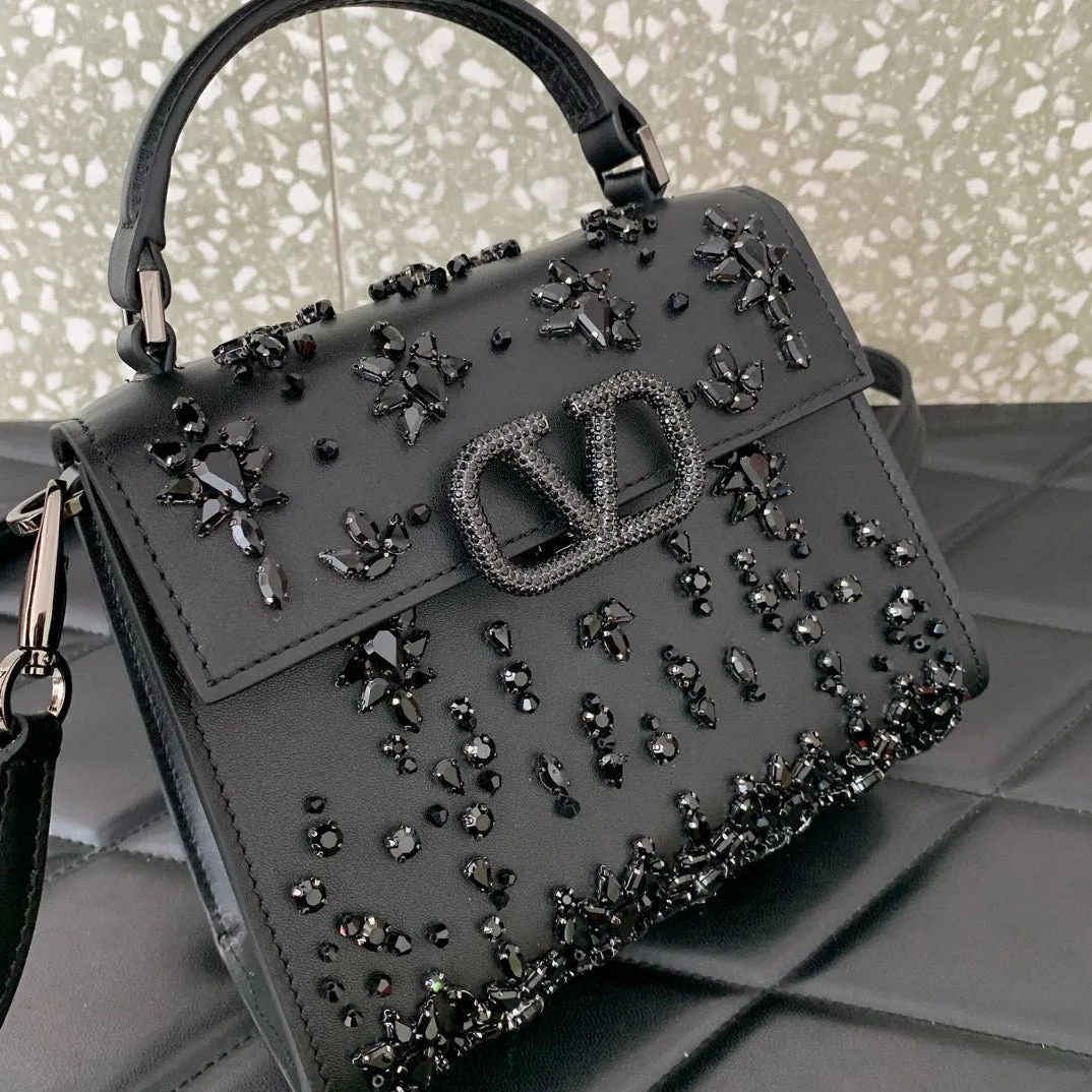 Mini Gravani Vsling Bag 19cm With Sparkling Embroidery