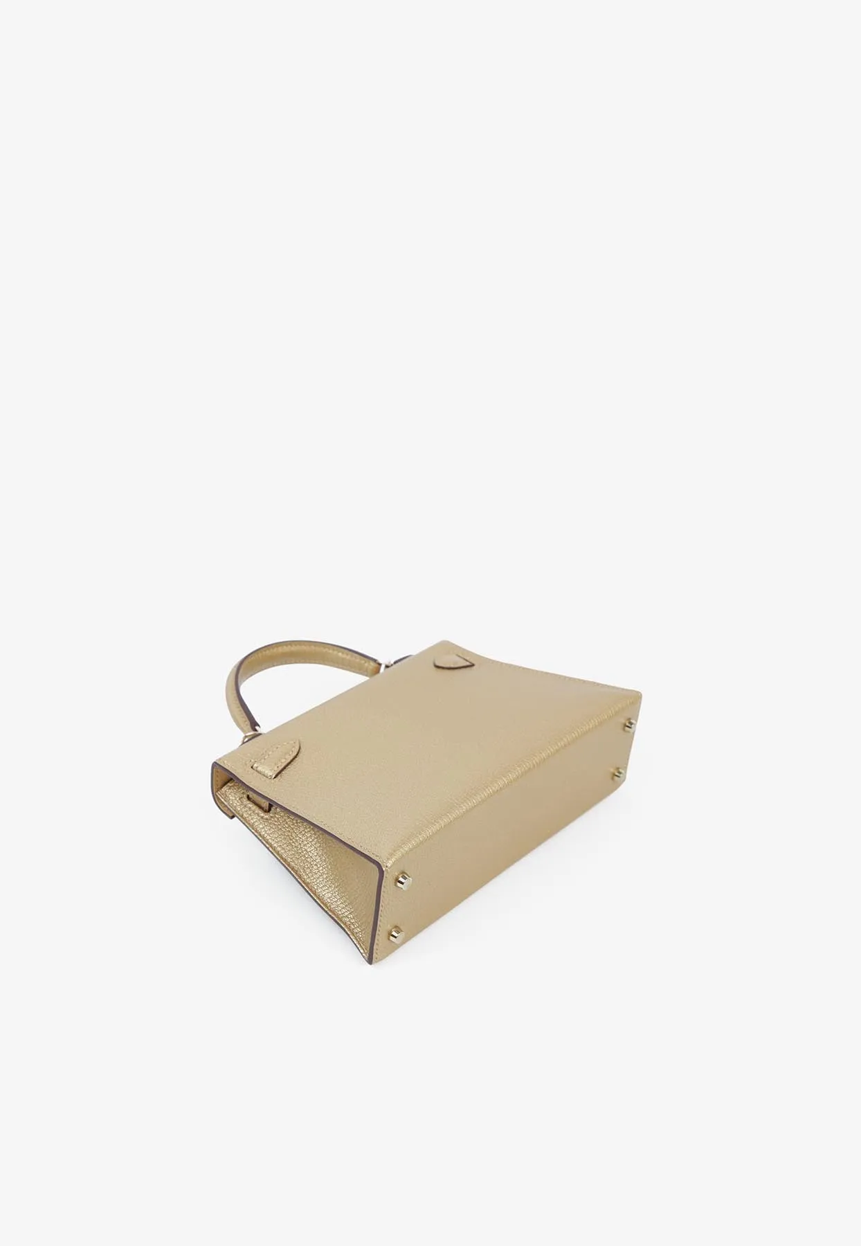 Mini Kelly II 20 in Dore Chamkila Leather with Permabrass Hardware
