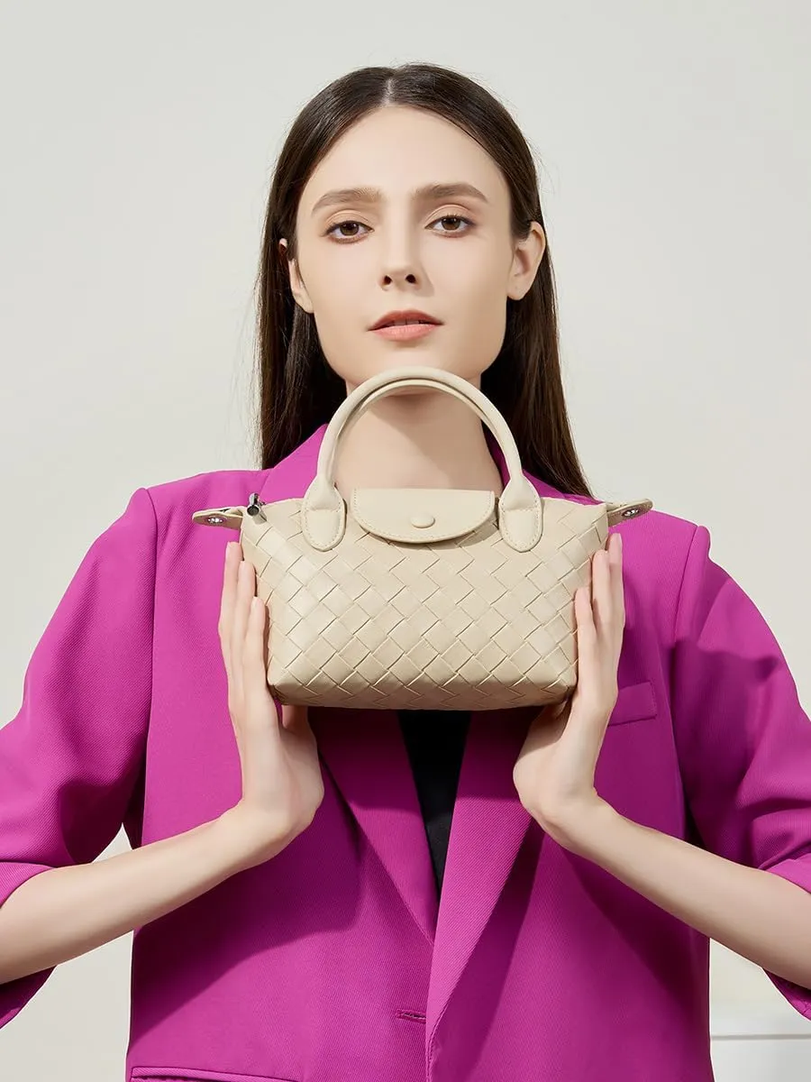 Mini Lightweight Leather Women's top Handle Handbag Fashion Travel Daily Satchel