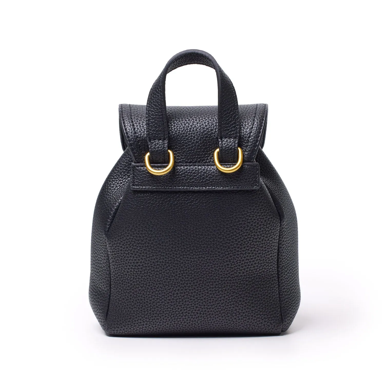 MINI PEBBLE CROSSBODY BACKPACK - BLACK