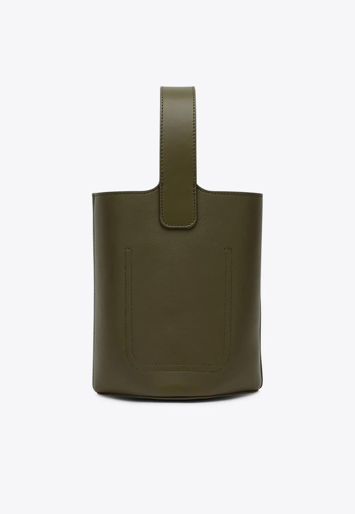 Mini Pebble Leather Bucket Bag