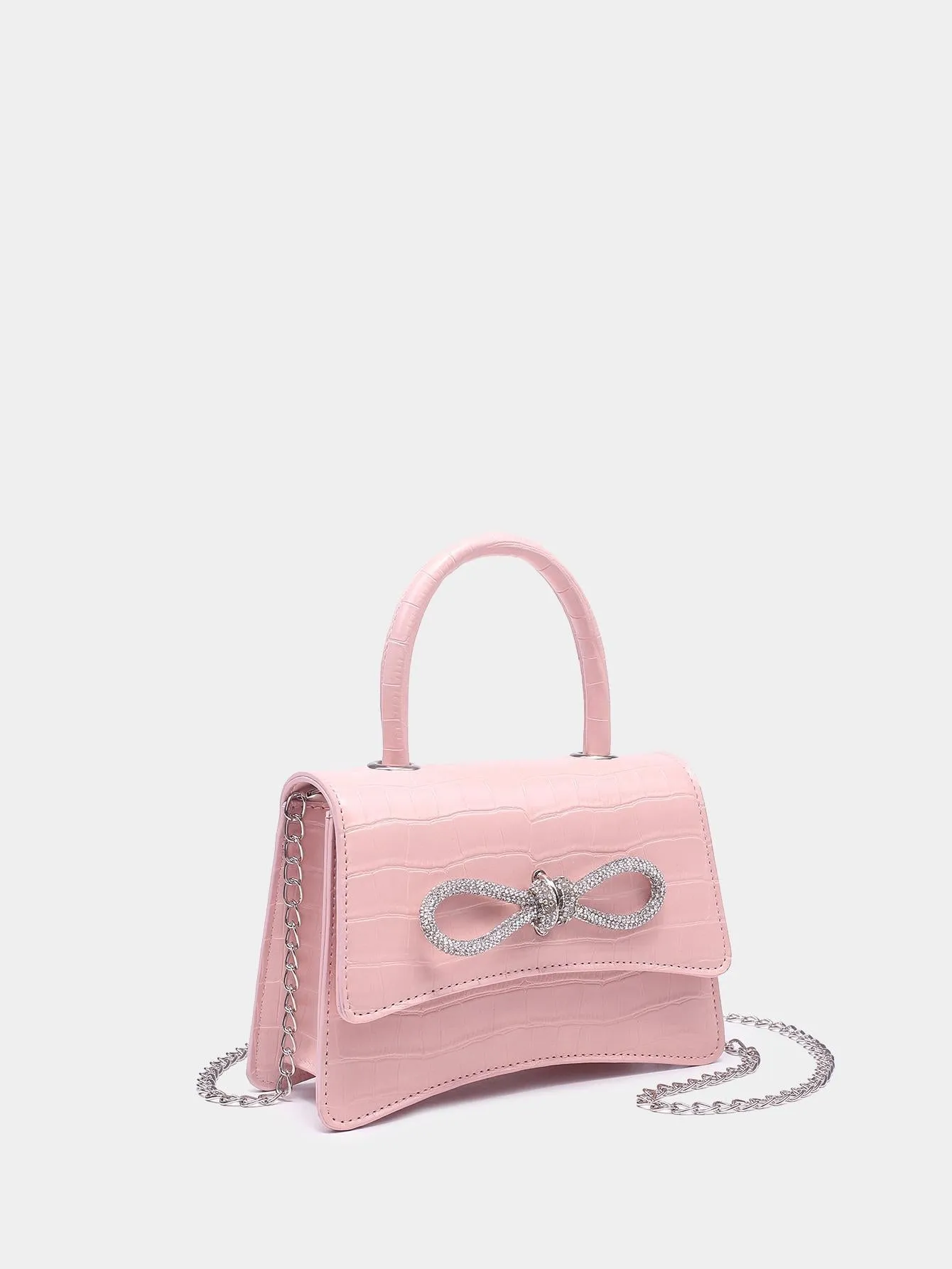 Mini Rhinestone Decorated Handheld Crossbody Bag