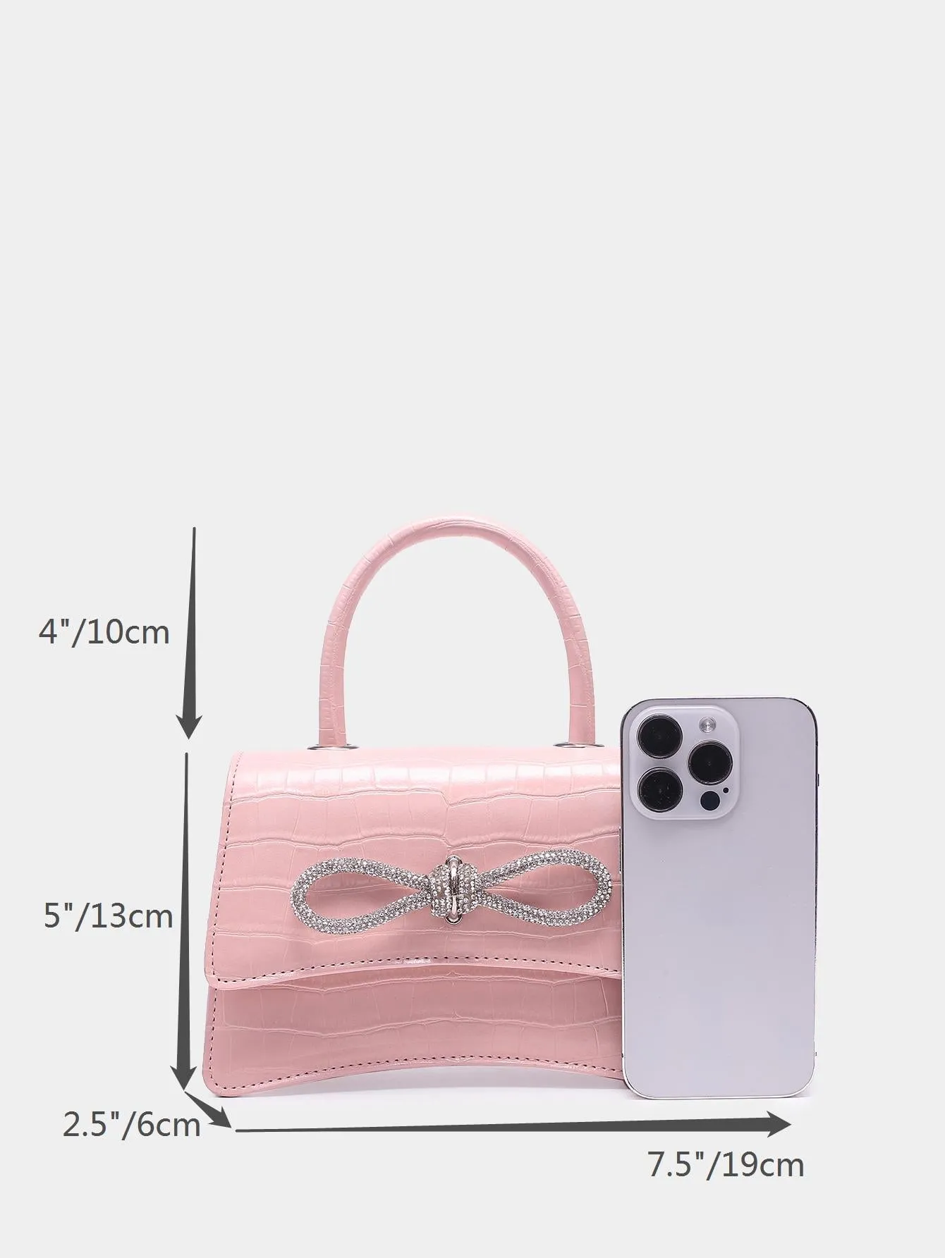 Mini Rhinestone Decorated Handheld Crossbody Bag