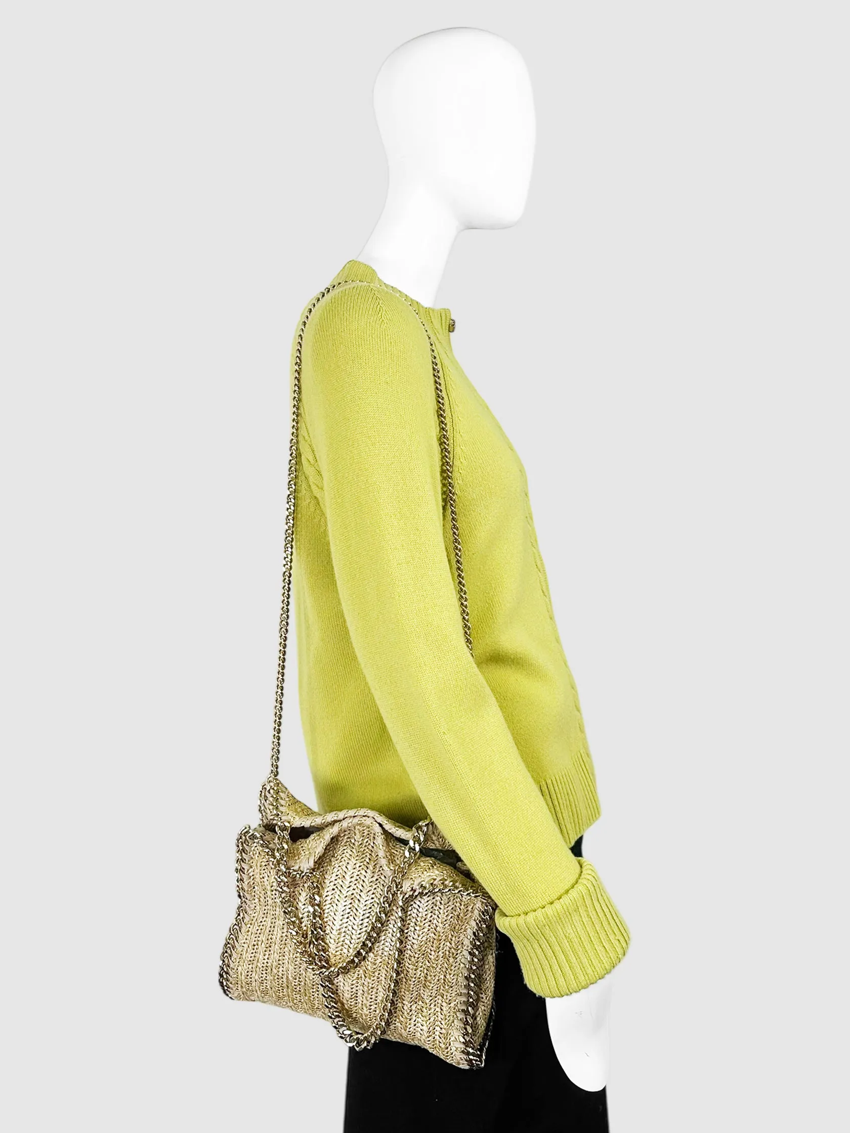 Mini Woven Falabella Tote Bag