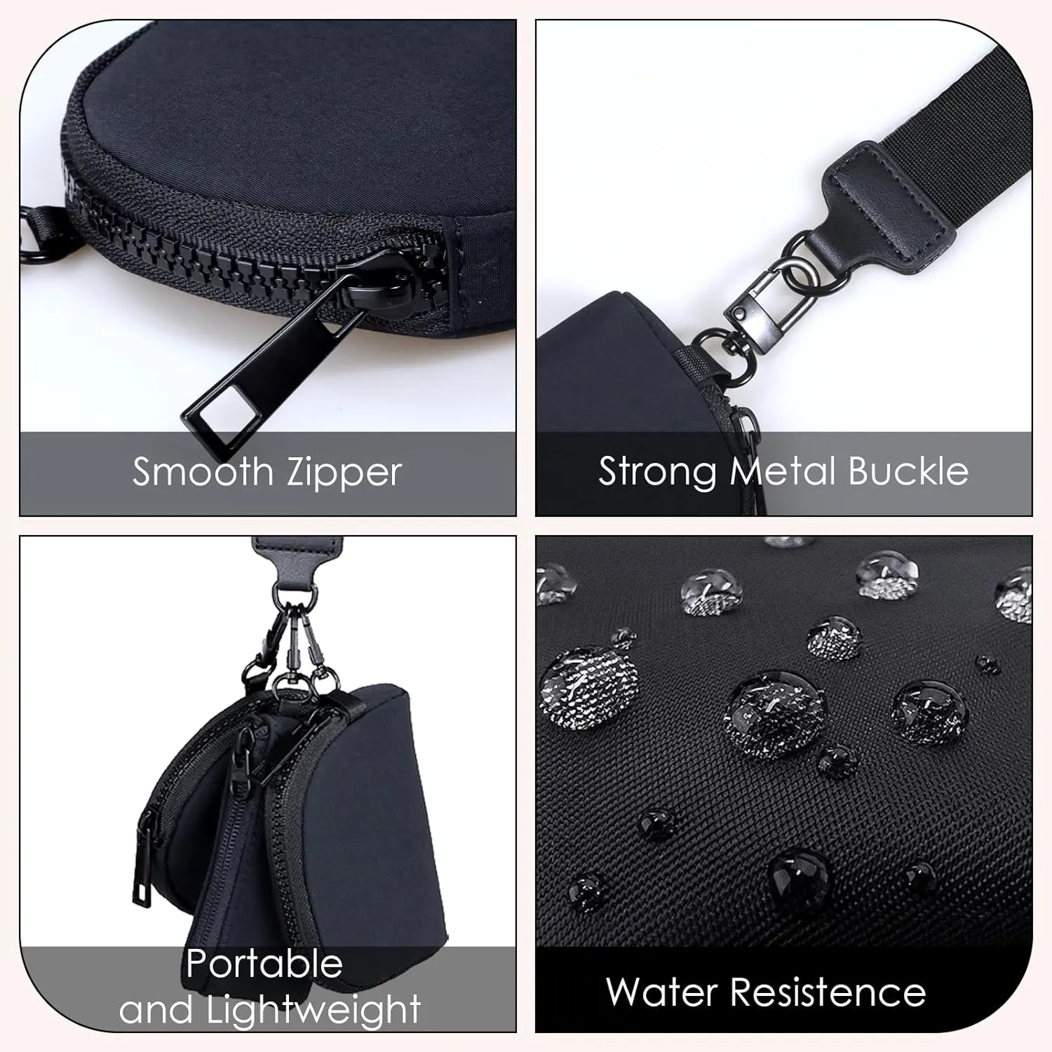 Mini Zip Around Wristlet Keychain Wallets Card Holder Small Purse Handbag for Women and Men Mini Women Pocket