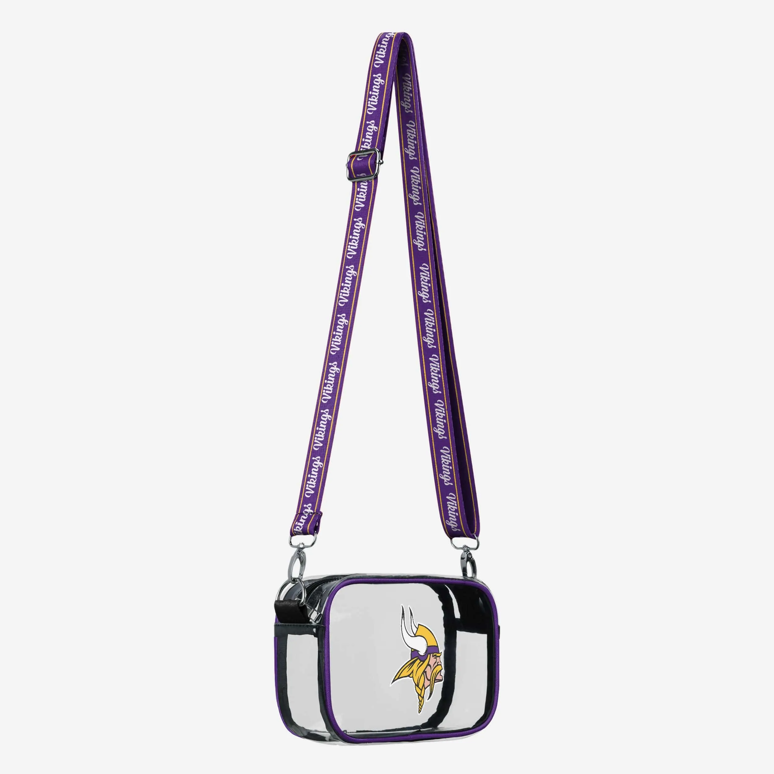 Minnesota Vikings Team Stripe Clear Crossbody Bag