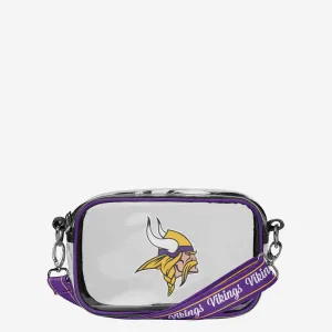 Minnesota Vikings Team Stripe Clear Crossbody Bag