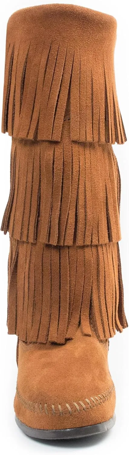 Minnetonka Women's 3-Layer Fringe Boot