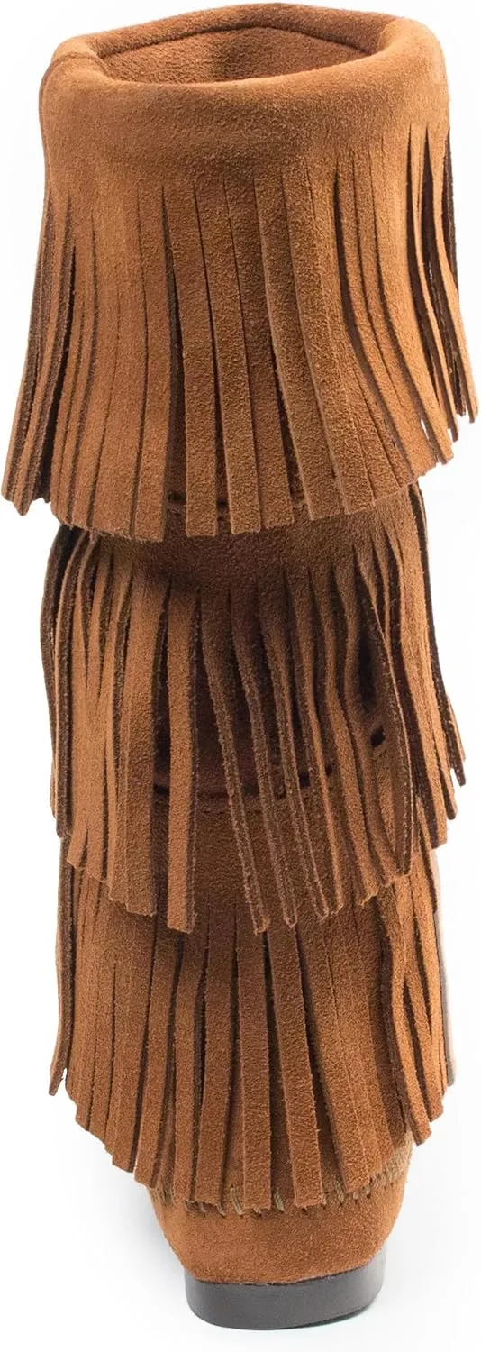 Minnetonka Women's 3-Layer Fringe Boot