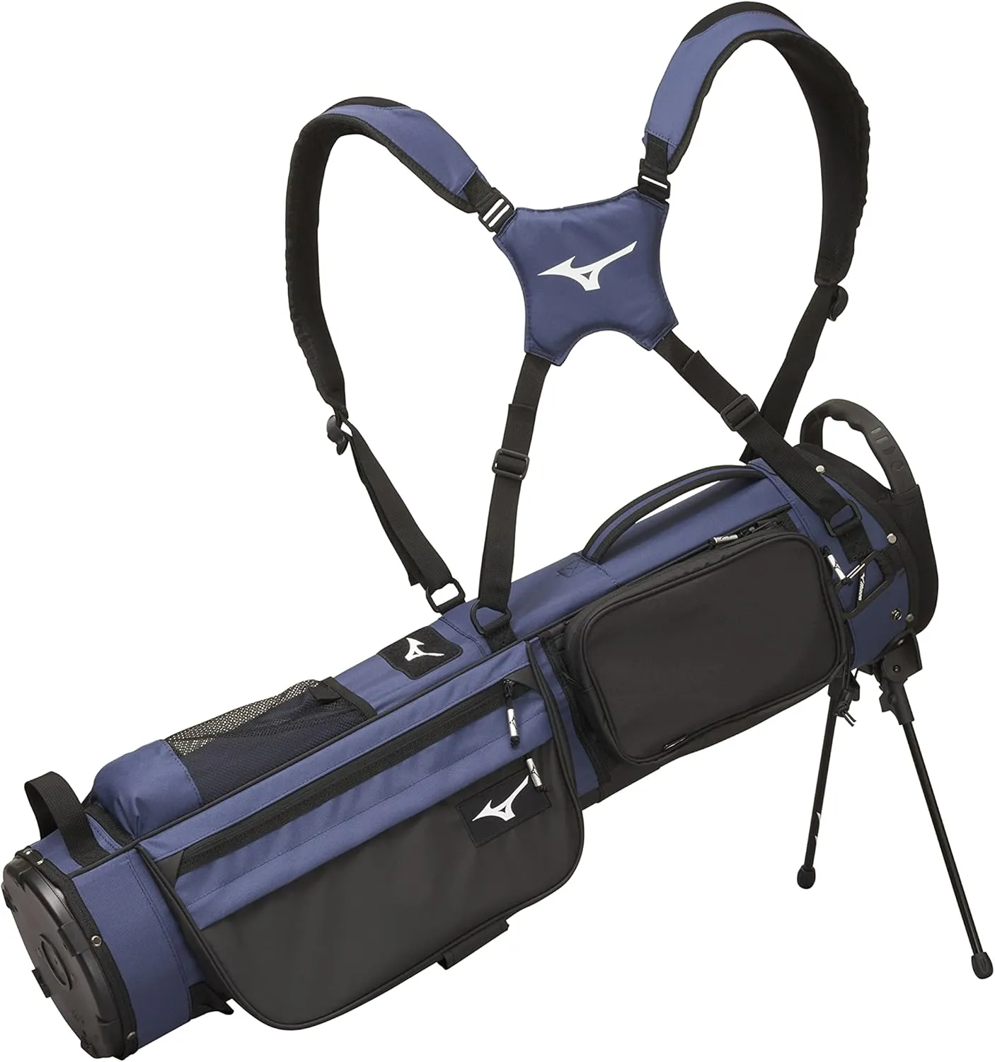 Mizuno BR-D2 Golf Carry Bag | 4 Way Top Cuff | 2 Full Length Dividers | Dual Shoulder Straps | Manual Open/Close Mini Stand Legs | Detachable Mod Pouch