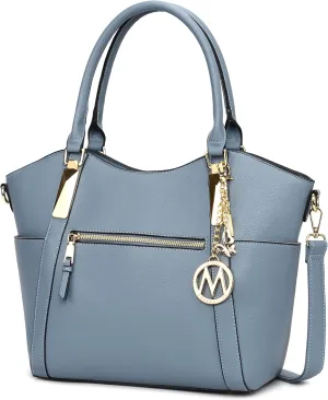 MKF Collection Tote Satchel Handbag for Women: PU Leather Shoulder Bag – Top-Handle Purse, Ladies Pocketbook By Mia K