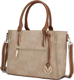 MKF Crossbody Shoulder Bag for Women – PU Leather Top Handle Pocketbook – Roomy Tote Satchel Handbag Purse M Charm