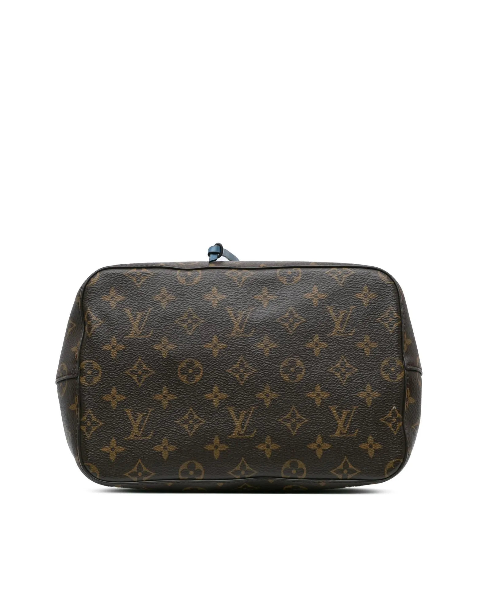 Monogram Canvas Drawstring Bag with Detachable Strap and Interior Zip Pocket