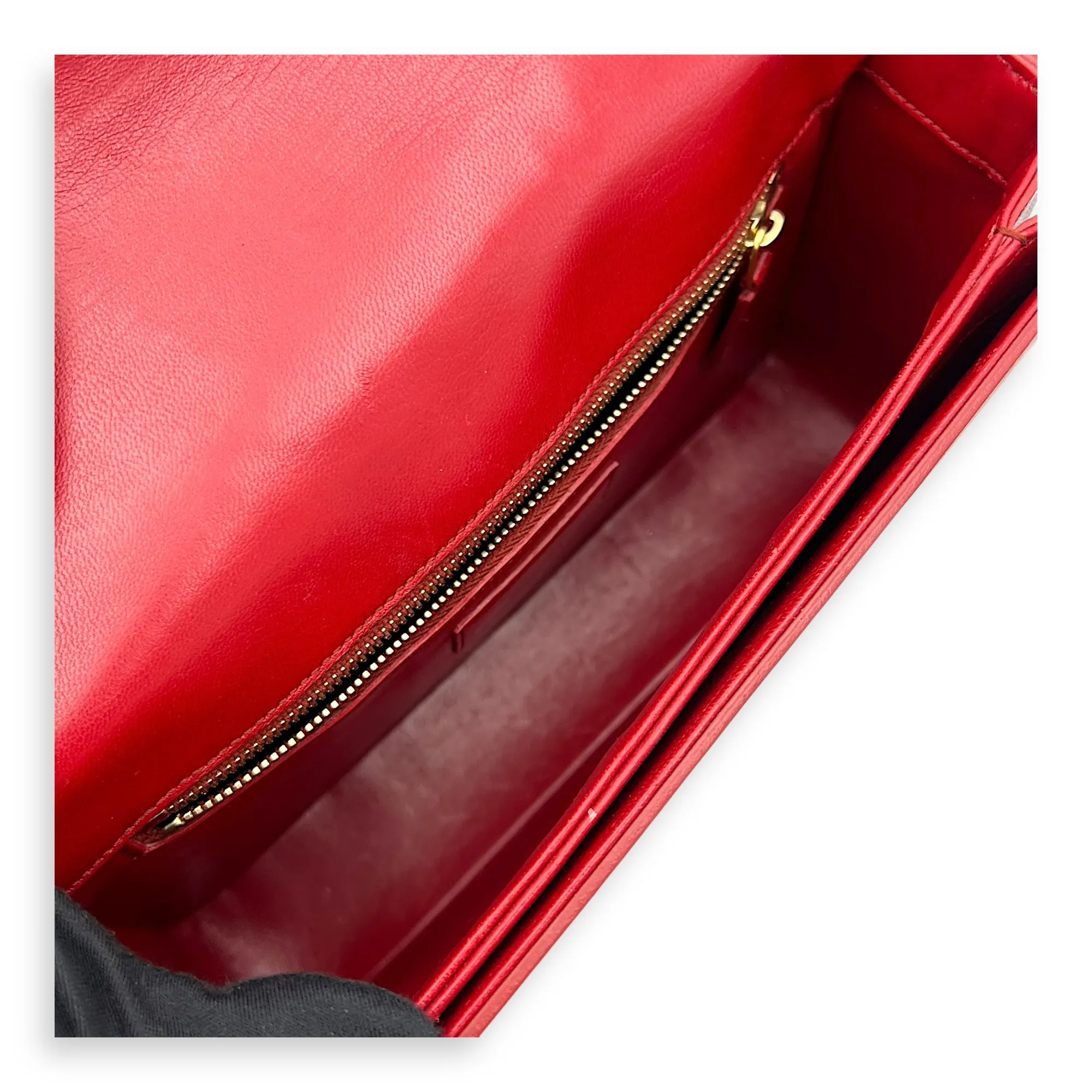 Monogram Universite Crossbody Bag Red in Python Leather, Gold hardware