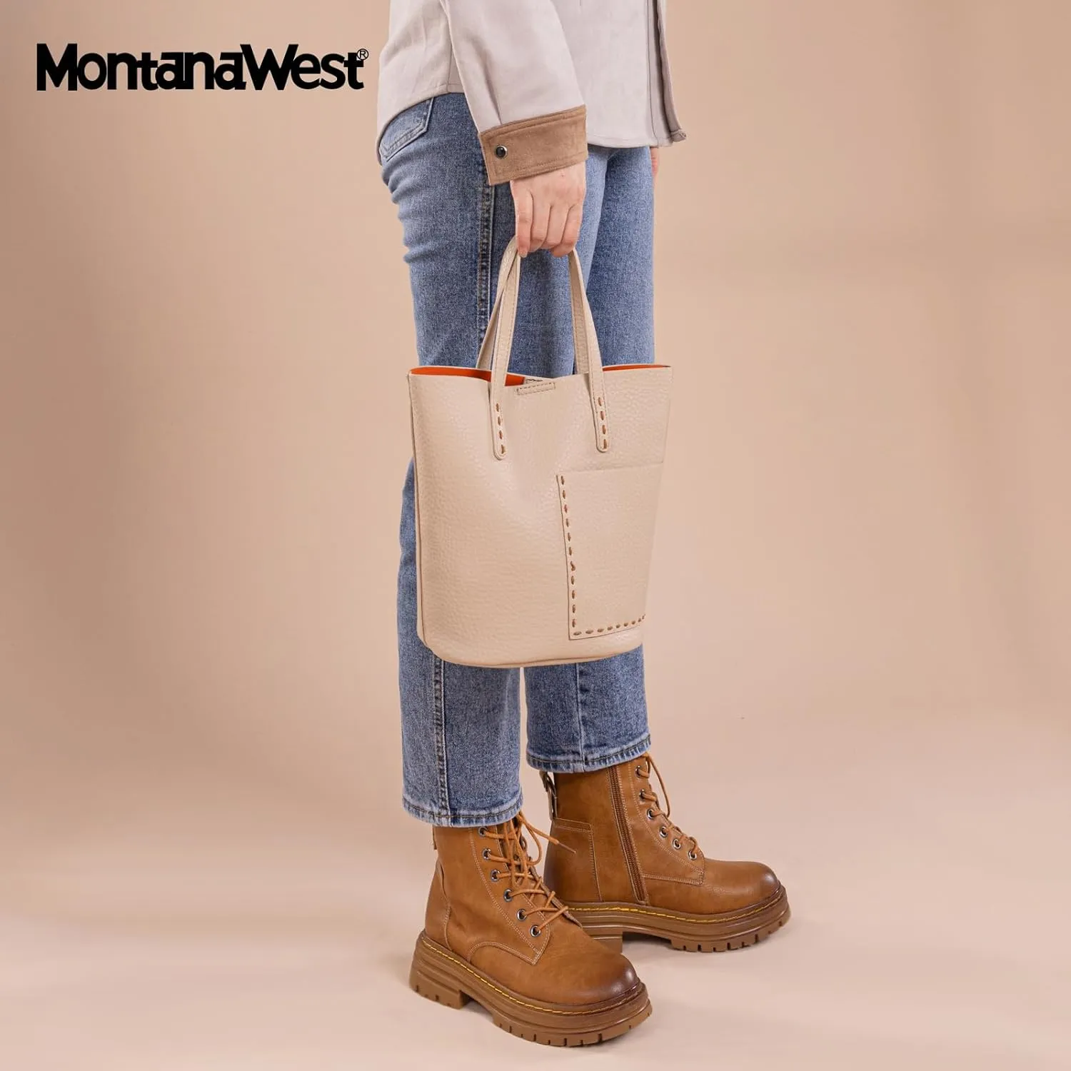 Montana West Small Bucket Purses for Women Top Handle Purses and Satchel Handbags with Cosmetic Bag