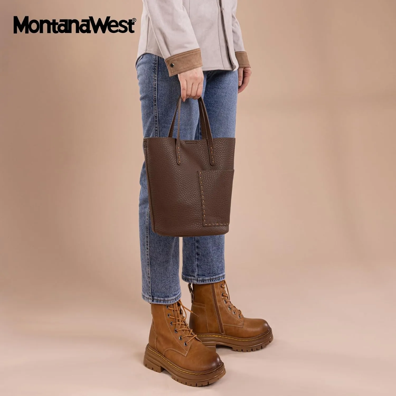 Montana West Small Bucket Purses for Women Top Handle Purses and Satchel Handbags with Cosmetic Bag