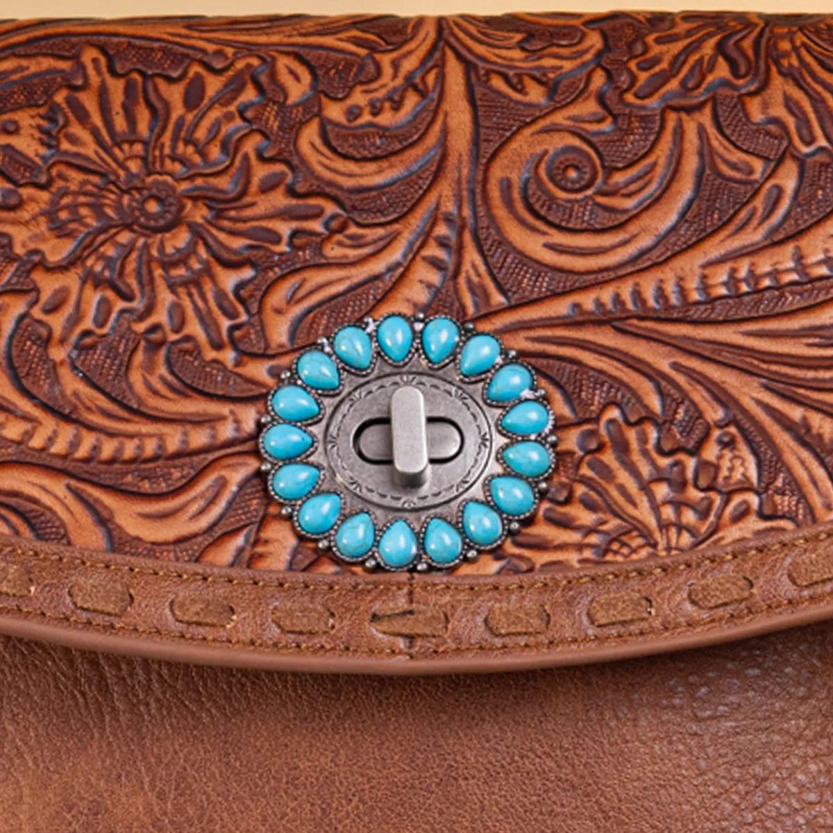 Montana West Tooled Concho Crossbody