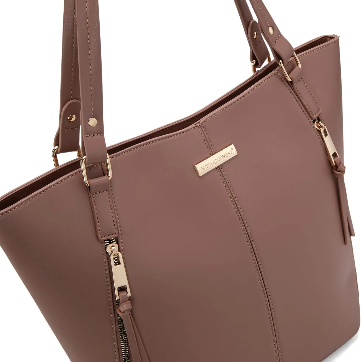 Montana West Tote Bag for Women Handbag Shoulder Top-handle Purses with Zipper