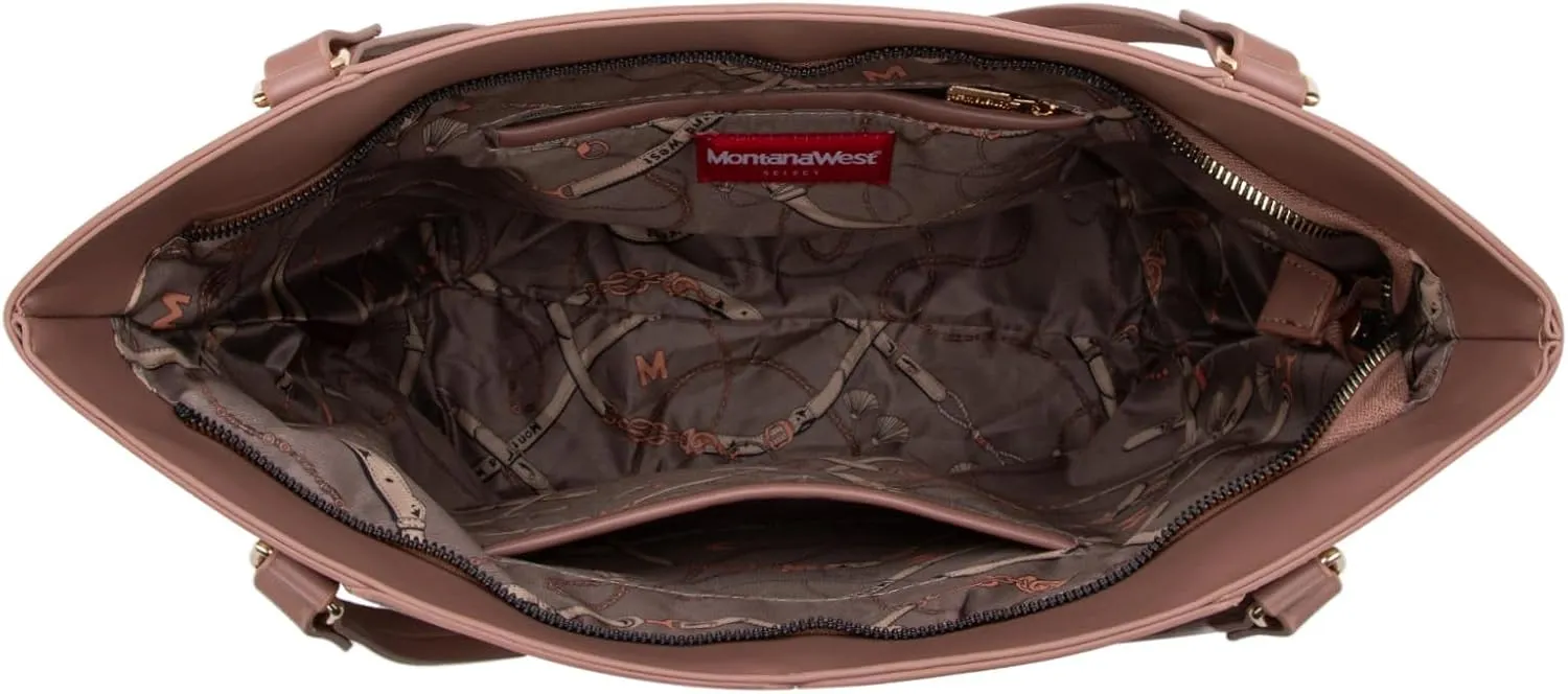 Montana West Tote Bag for Women Handbag Shoulder Top-handle Purses with Zipper