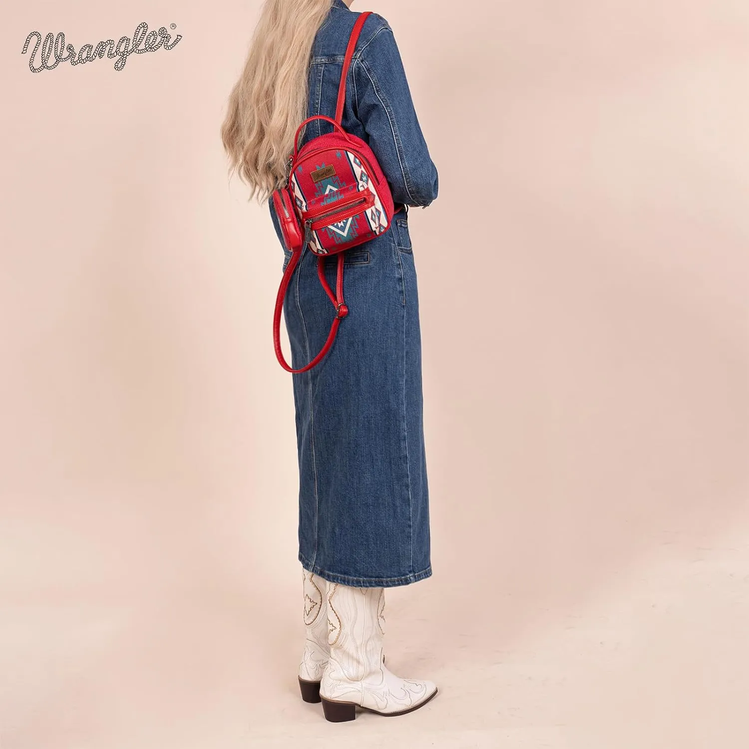 Montana West x Wrangler Mini Backpack Aztec Back Pack Purse for Women WG174-8600RD