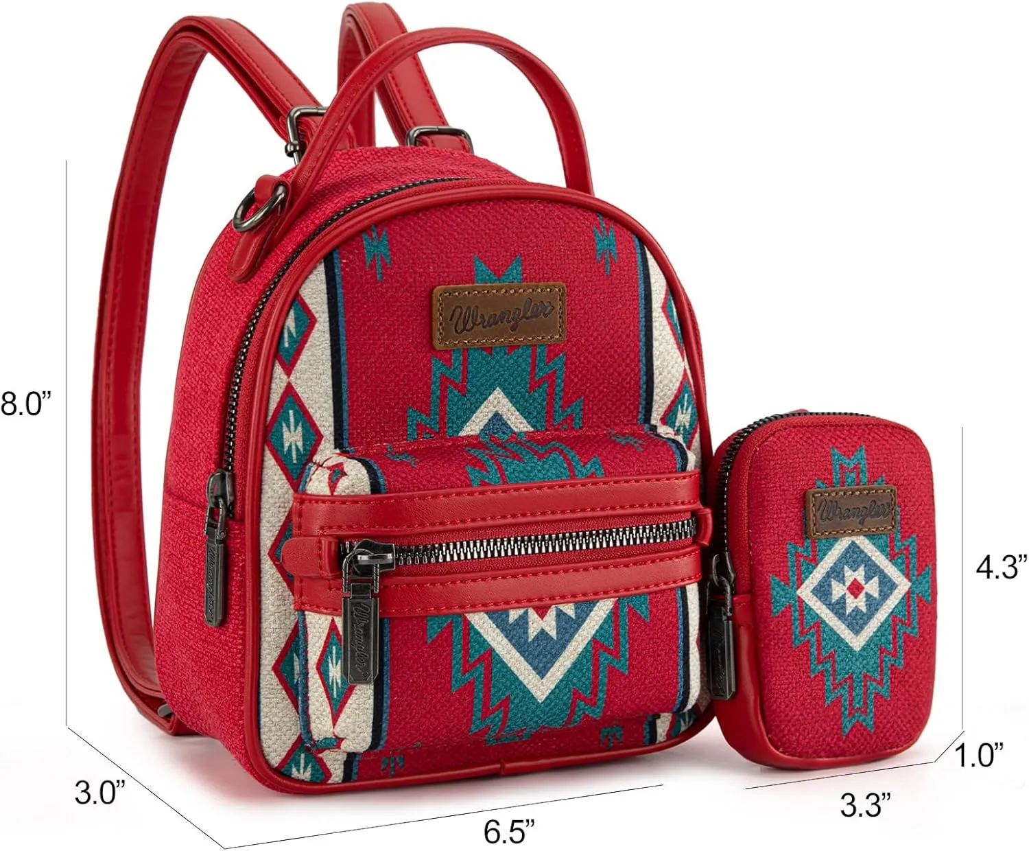Montana West x Wrangler Mini Backpack Aztec Back Pack Purse for Women WG174-8600RD