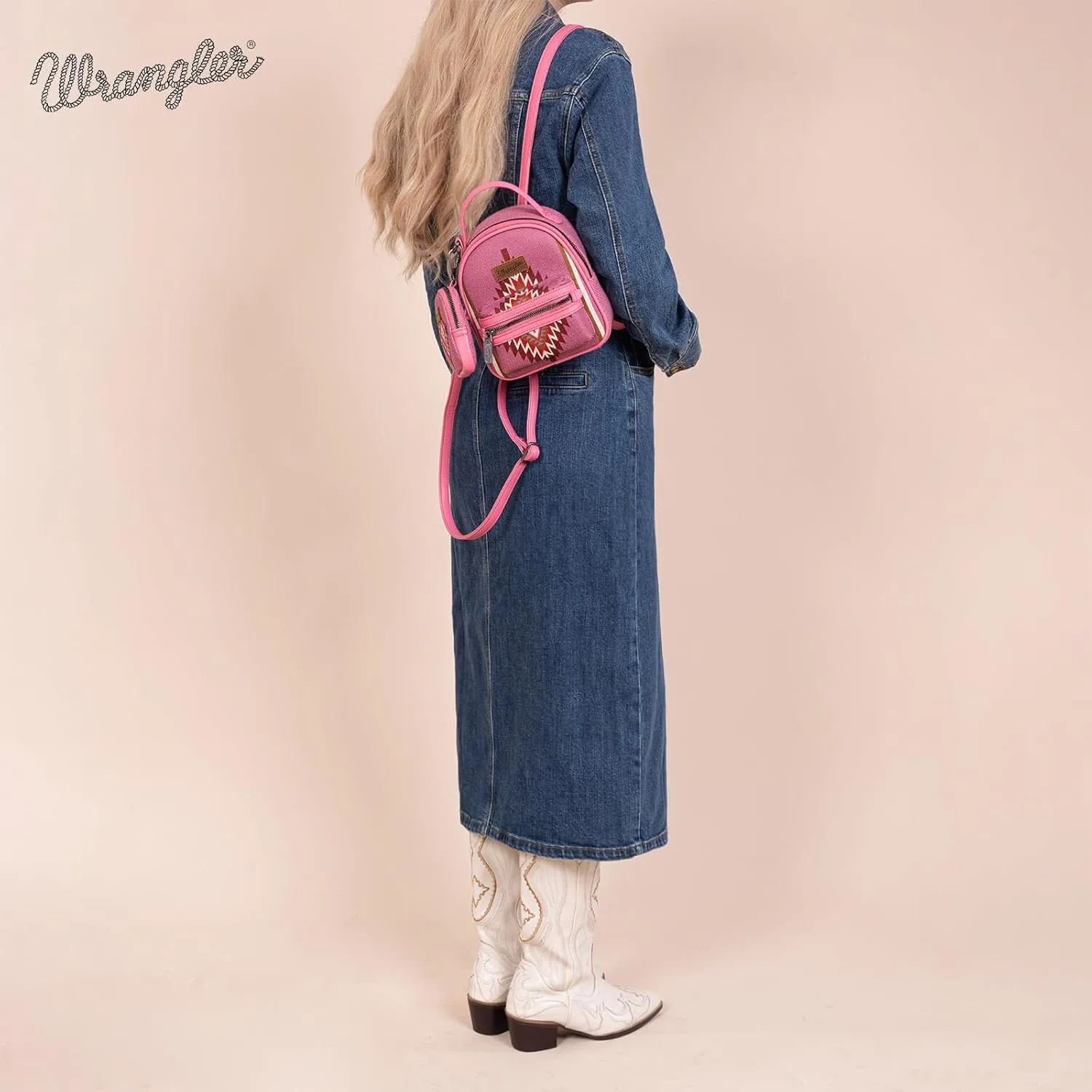 Montana West x Wrangler Mini Backpack Aztec Back Pack Purse for Women WG174-8601HPK