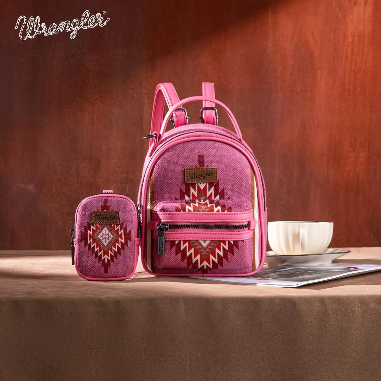 Montana West x Wrangler Mini Backpack Aztec Back Pack Purse for Women WG174-8601HPK