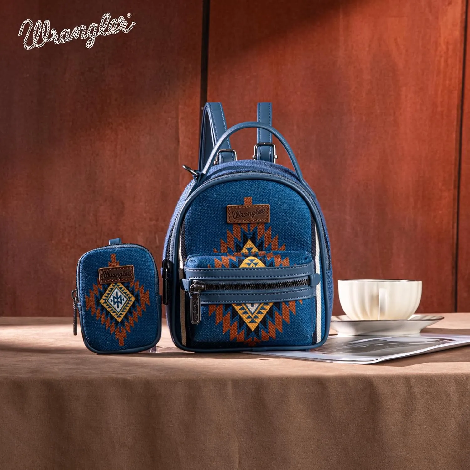Montana West x Wrangler Mini Backpack Aztec Back Pack Purse for Women WG174-8601JN