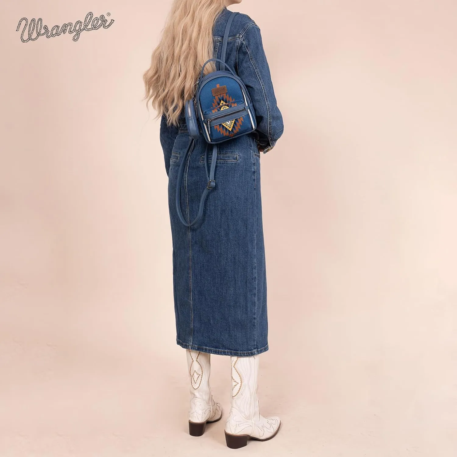Montana West x Wrangler Mini Backpack Aztec Back Pack Purse for Women WG174-8601JN