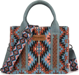 Montana West x Wrangler Mini Tote Bag for Women Boho Aztec Crossbody Purse Top Handle Handbags