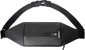 MOSISO Sling Bag, Crossbody Fanny Pack for Men Women,Belt Bag with Adjustable Shoulder Strap, Small Sling Backpack with RFID Blocking Pocket Waist Pack for Travel Running Cycling Workout Sport, Black