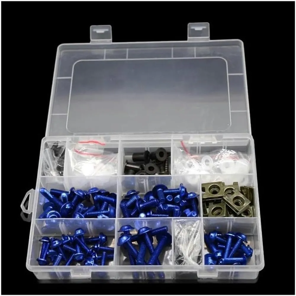 Motorcycle Full Fairing Bolts Kit Stainless Steel Clips Nut Bodywork Screws for Turbo XZ550 TW125 XZ TW Tool Set Windscreen Bolts