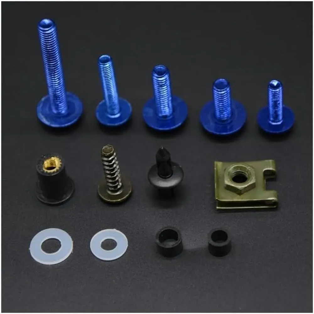 Motorcycle Full Fairing Bolts Kit Stainless Steel Clips Nut Bodywork Screws for Turbo XZ550 TW125 XZ TW Tool Set Windscreen Bolts