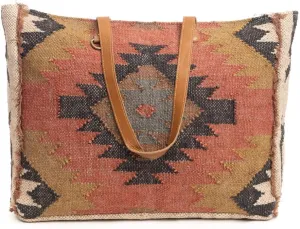 Myra Bag Western Leather Weekender Bag for Women - Upcycled Shoulder Handbag