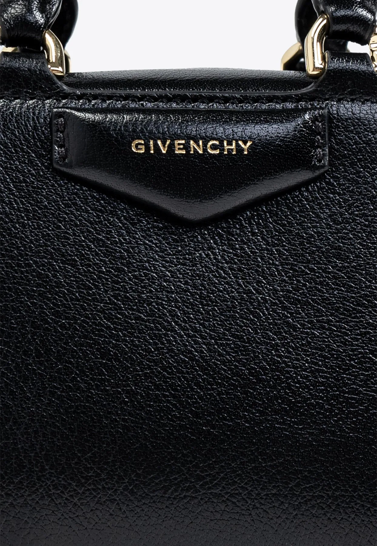 Nano Antigona Cube Leather Top Handle Bag