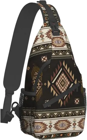Native Geometric Chest Bags Crossbody