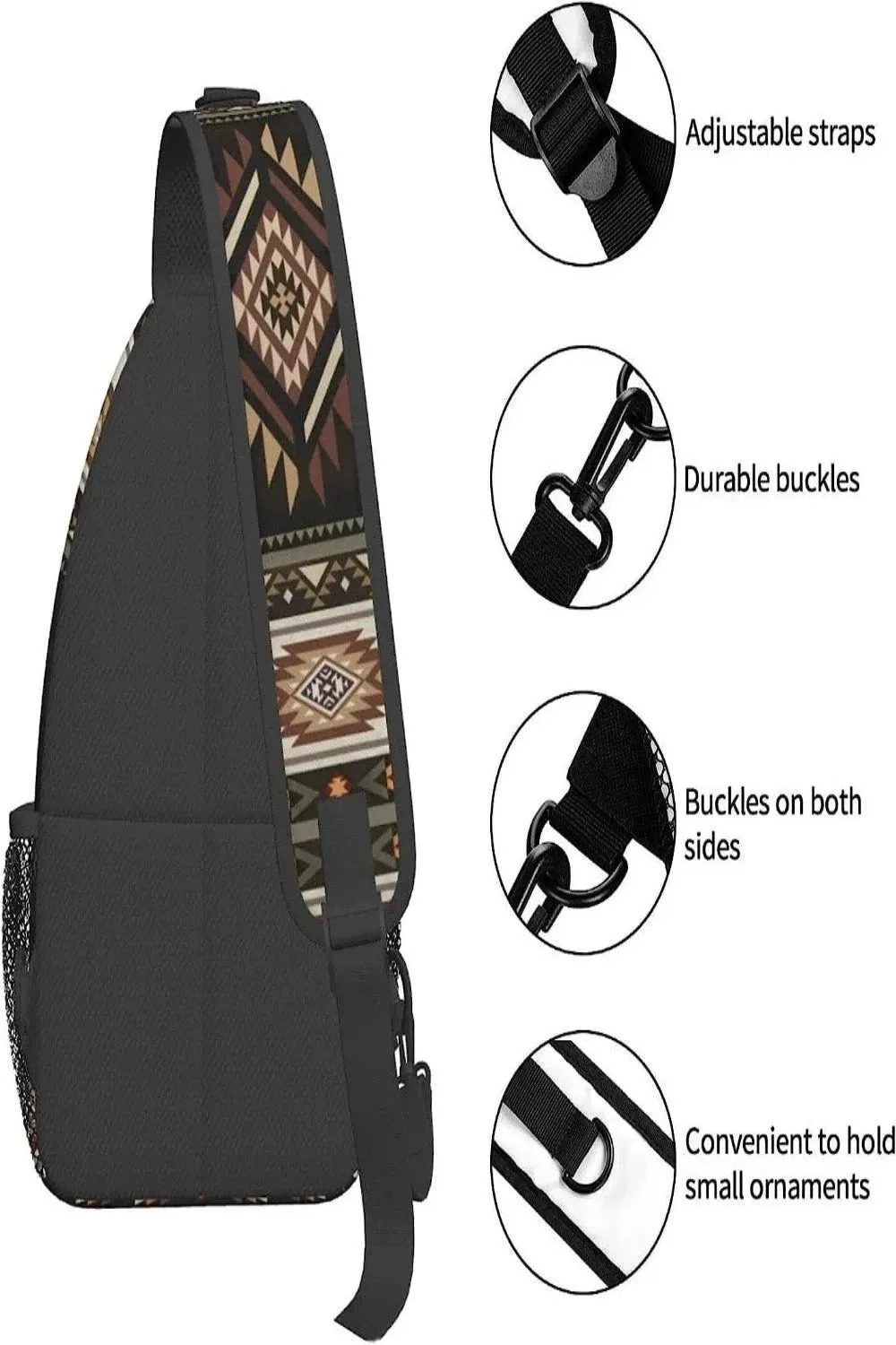 Native Geometric Chest Bags Crossbody