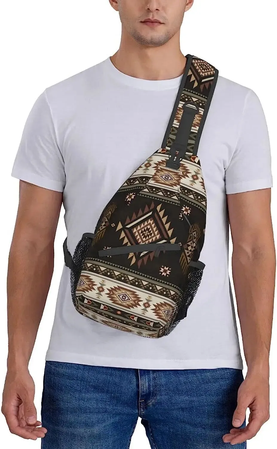 Native Geometric Chest Bags Crossbody